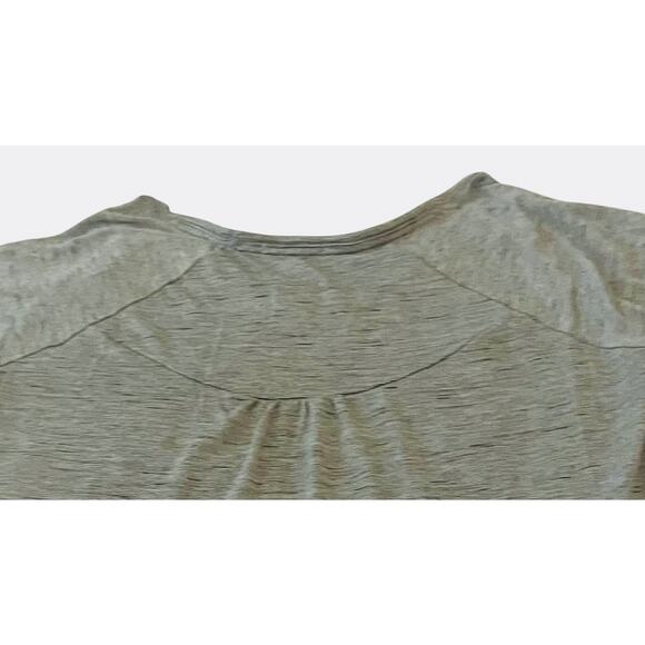MAURICES SHORT SLV ROUND NECK FRONT LACE BLOUSE, WOMENS, M, GREY & WHITE LACE - Picture 6 of 12
